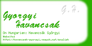 gyorgyi havancsak business card
