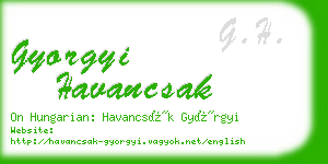 gyorgyi havancsak business card